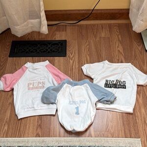 Dog Sweatshirts Set - Pink, Blue, White